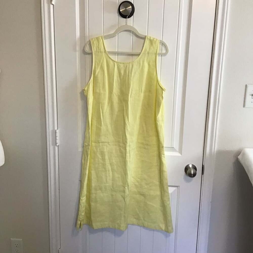 J. Jill Love Linen Sleeveless A-Line Shift Dress, Pockets, Large Tall - Picture 3 of 11
